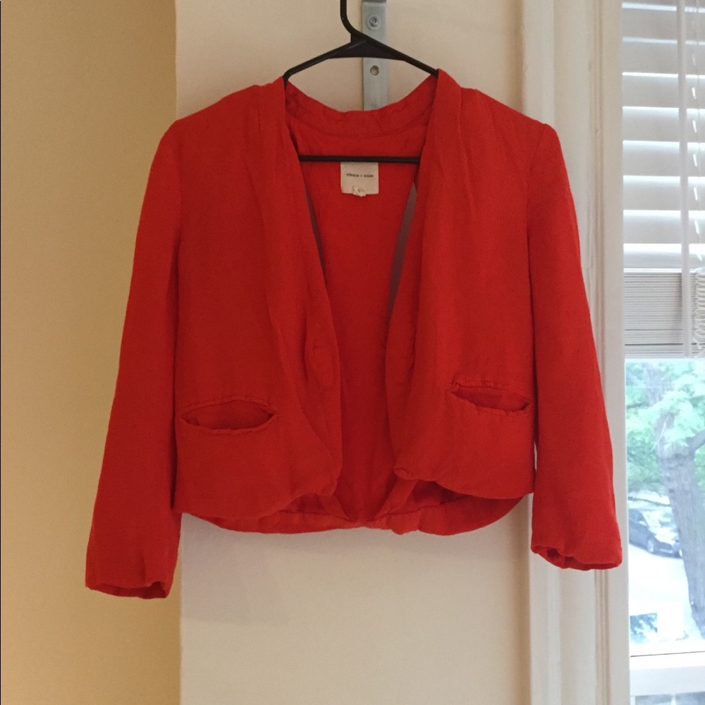 Red-orange Silence & Noise blazer